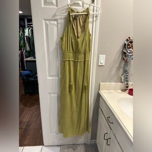 Green tassel maxi dress